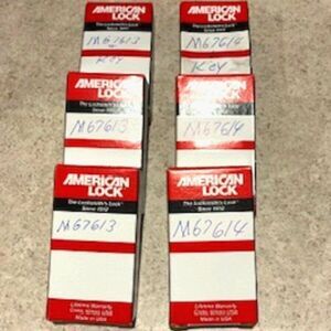 American Lock 6 Pack Padlocks With 1 1/2" Solid Aluminum Body 1 1/2" Shackle